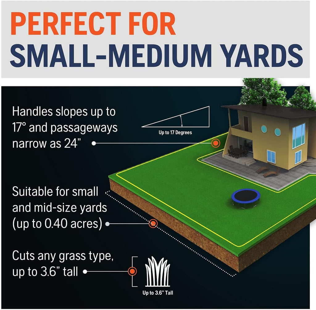 Husqvarna Automower® 115H Connect/4G Robotic Lawn Mower, Small – Medium Yards (0.4 Acres)