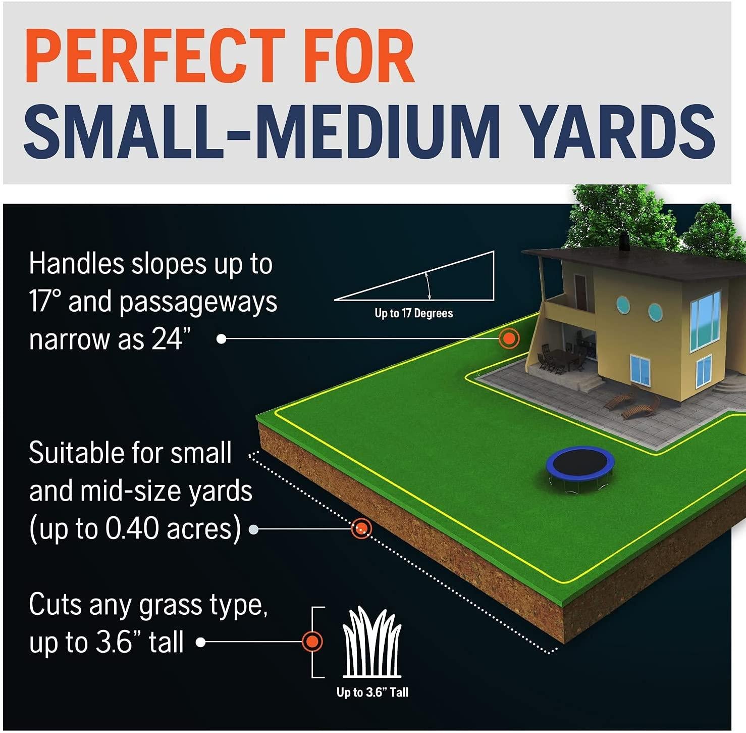 Husqvarna Automower® 115H Connect/4G Robotic Lawn Mower, Small – Medium Yards (0.4 Acres)
