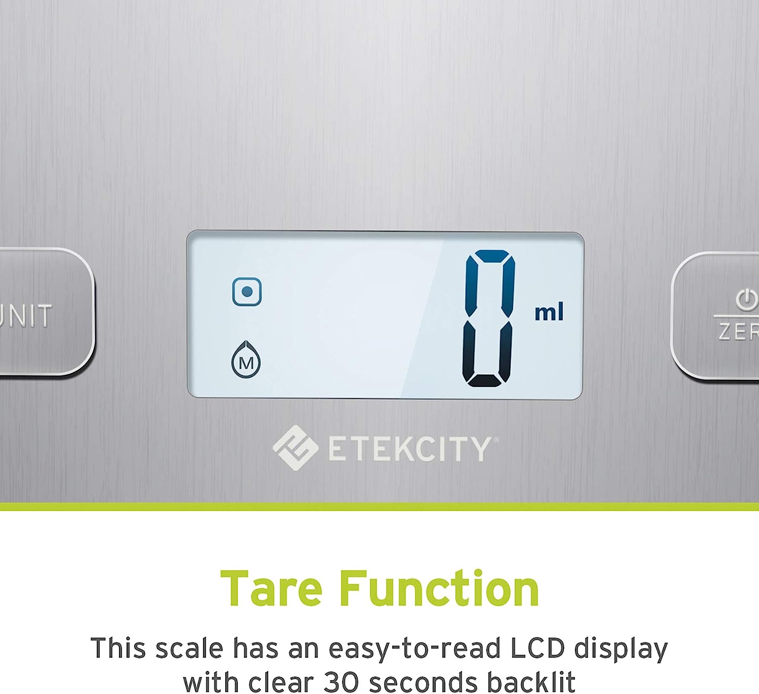 Etekcity Food Kitchen Scale, Digital Grams and Ounces for Weight Loss, Baking, Cooking, Keto and Meal Prep, Large, Silver Stainless Steel