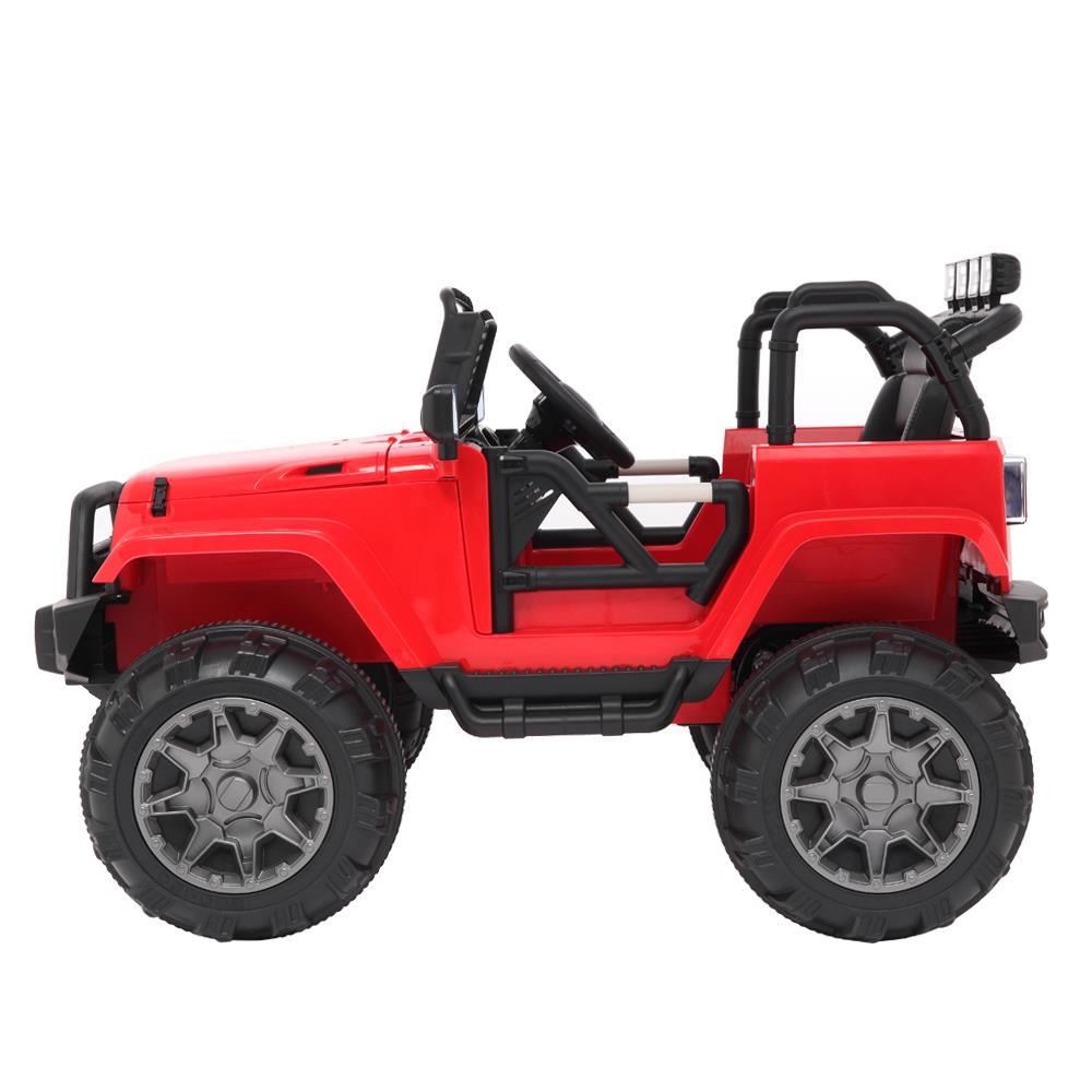 UBesGoo 12V Kids Battery Powered Electric Red 4-Wheeler Ride-On Car with LED Headlights, Music, Remote Control - Red