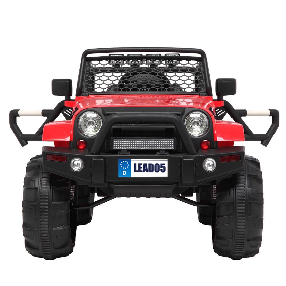 UBesGoo 12V Kids Battery Powered Electric Red 4-Wheeler Ride-On Car with LED Headlights, Music, Remote Control - Red