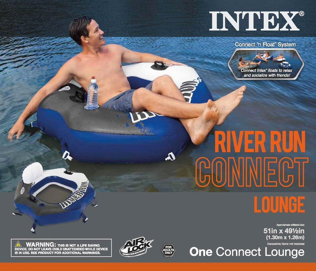 River Run Connect Inflatable Tube (4 Pack) &amp; Mega Chill II BeveraFloat