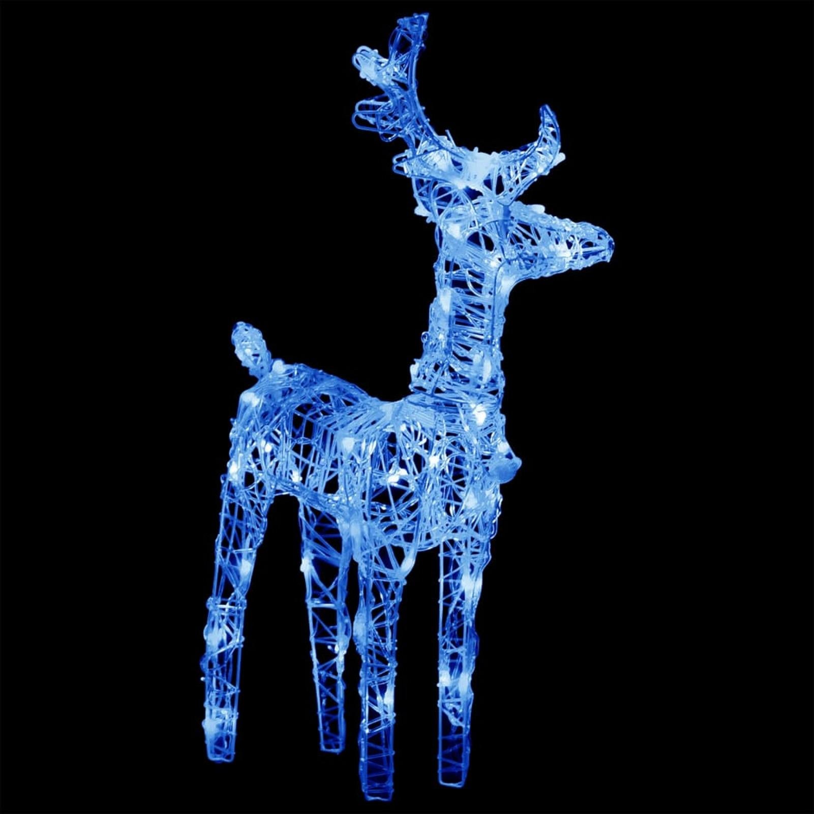 Eccomum Reindeers &amp; Sleigh Christmas Decoration 160 LEDs 51.2" Acrylic