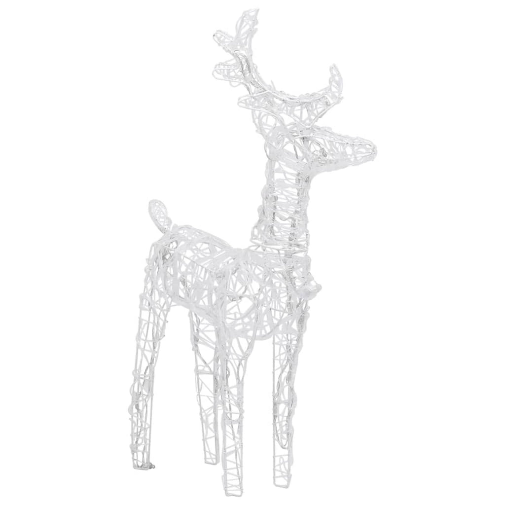 Eccomum Reindeers &amp; Sleigh Christmas Decoration 160 LEDs 51.2" Acrylic