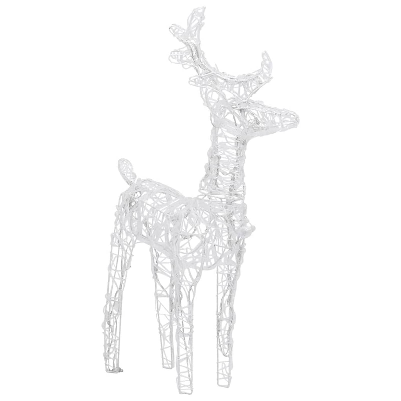 Eccomum Reindeers &amp; Sleigh Christmas Decoration 160 LEDs 51.2" Acrylic