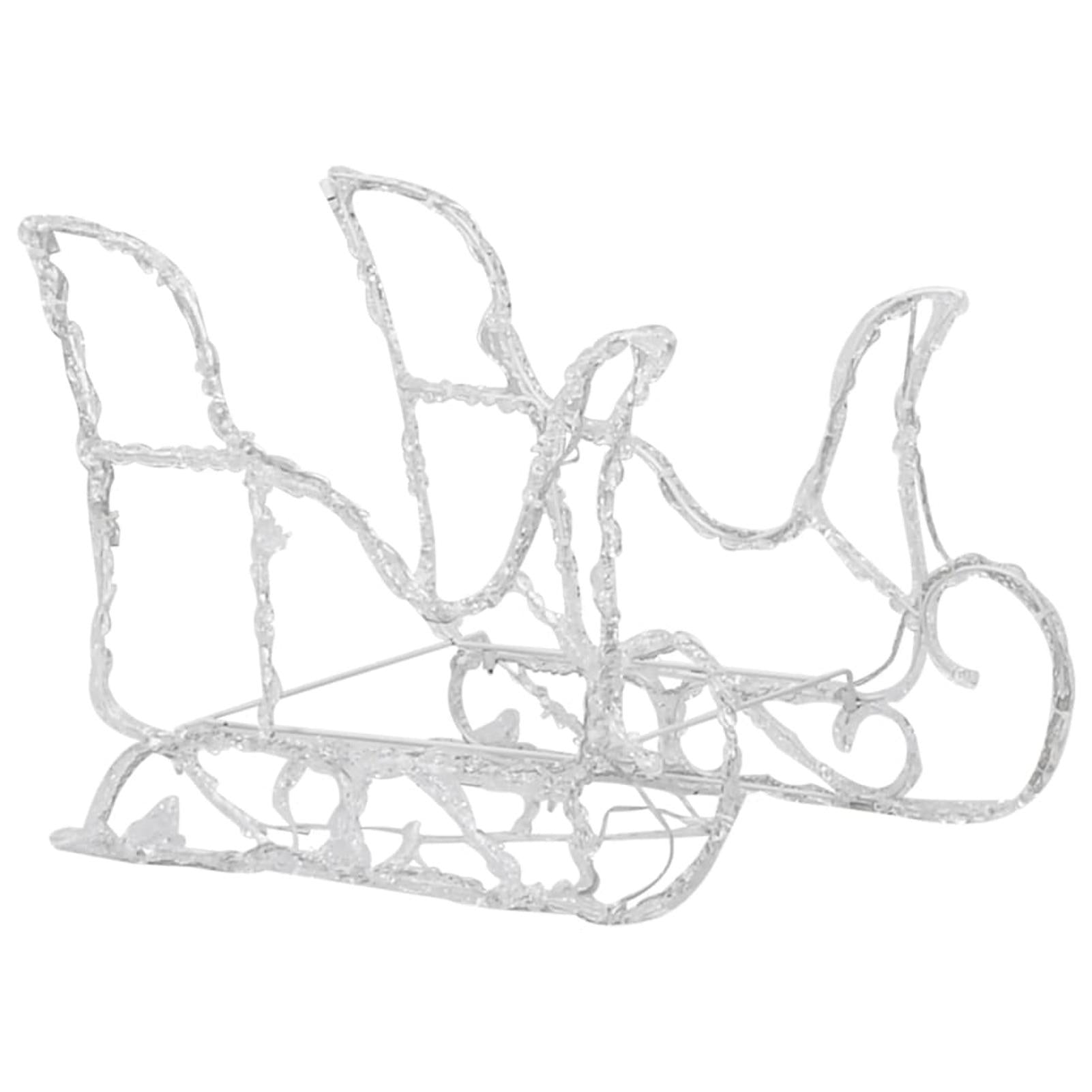 Eccomum Reindeers &amp; Sleigh Christmas Decoration 160 LEDs 51.2" Acrylic