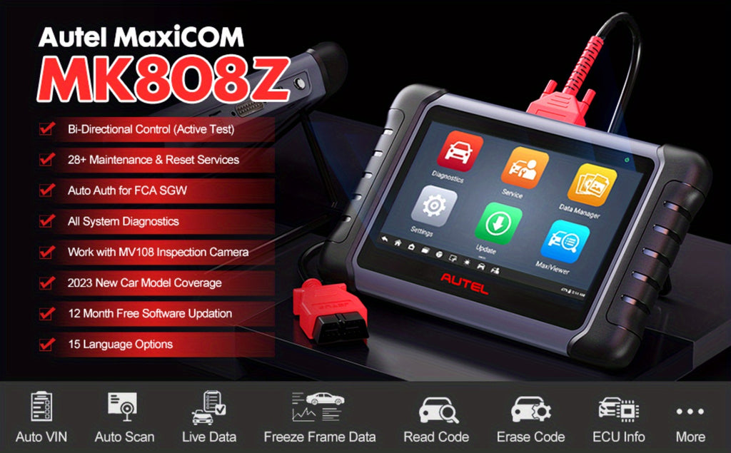 Autel MaxiCOM MK808Z: Android 11 Scan Tool With 28+ Services &amp; 2023 Upgrades - All System Diagnostics!