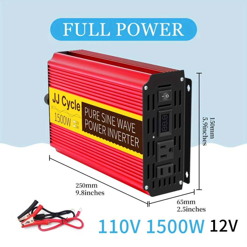 Pure Sine Wave Power Inverter 12V/24V To 110V 60HZ 500W 1000W 1500W 2000W DC To AC VoltaConverter Power Supply