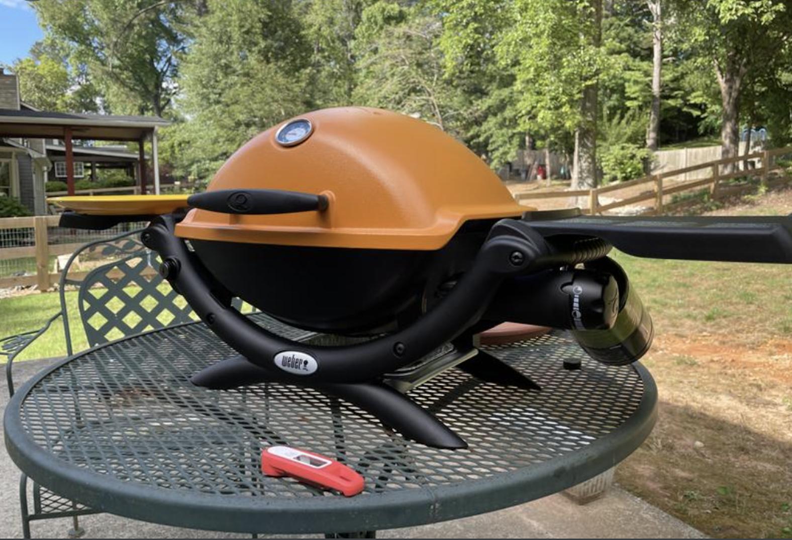 Q1200 1-Burner Portable Tabletop Propane Gas Grill in Oran-51190001