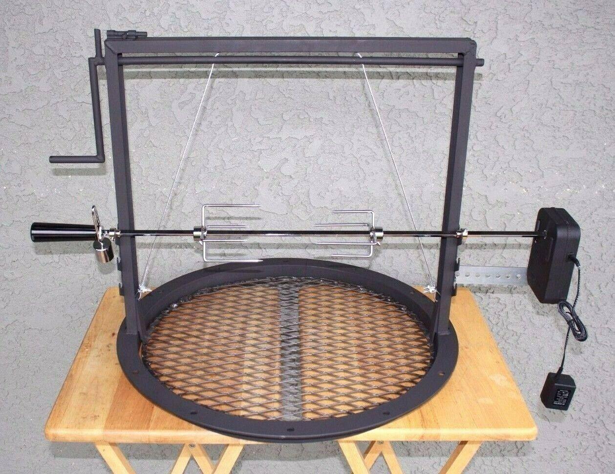 22inch Adjustable Grate Santa Maria Style BBQ with a Rotisserie Kit