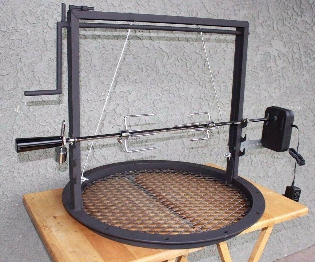 22inch Adjustable Grate Santa Maria Style BBQ with a Rotisserie Kit