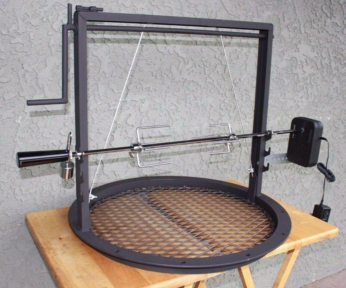 22inch Adjustable Grate Santa Maria Style BBQ with a Rotisserie Kit