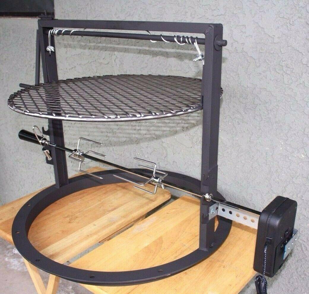 22inch Adjustable Grate Santa Maria Style BBQ with a Rotisserie Kit