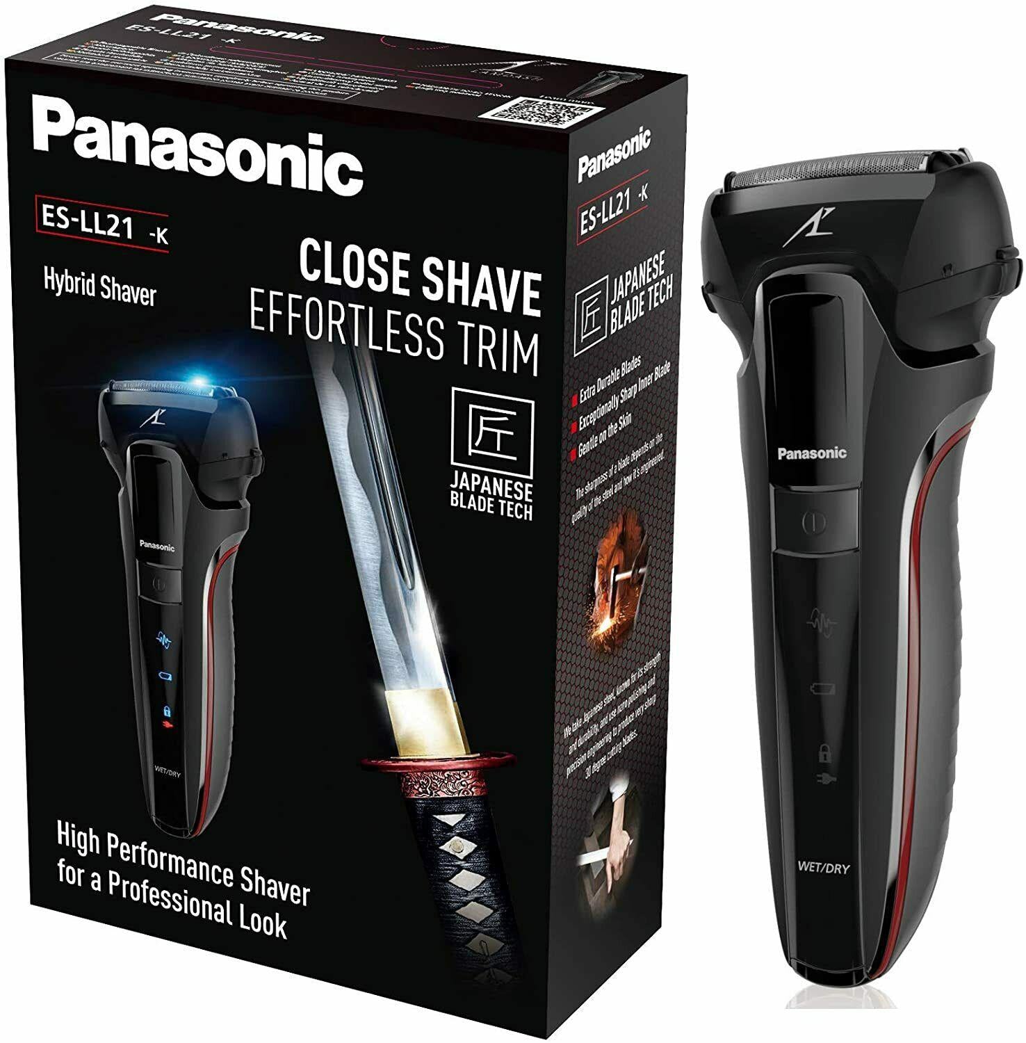 Panasonic ES-LL21-K503 Shaver Premium Cleaners 3 On 1 Trimmer And Profiled