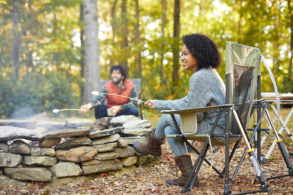 GCI Outdoor Comfort Pro Rocker Collapsible Rocking Chair &amp; Outdoor Camping Chair, Loden Green
