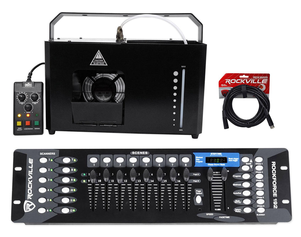 Chauvet Hurricane Haze 4D DMX Water Based Hazer Machine w/Remote+DMX Controller