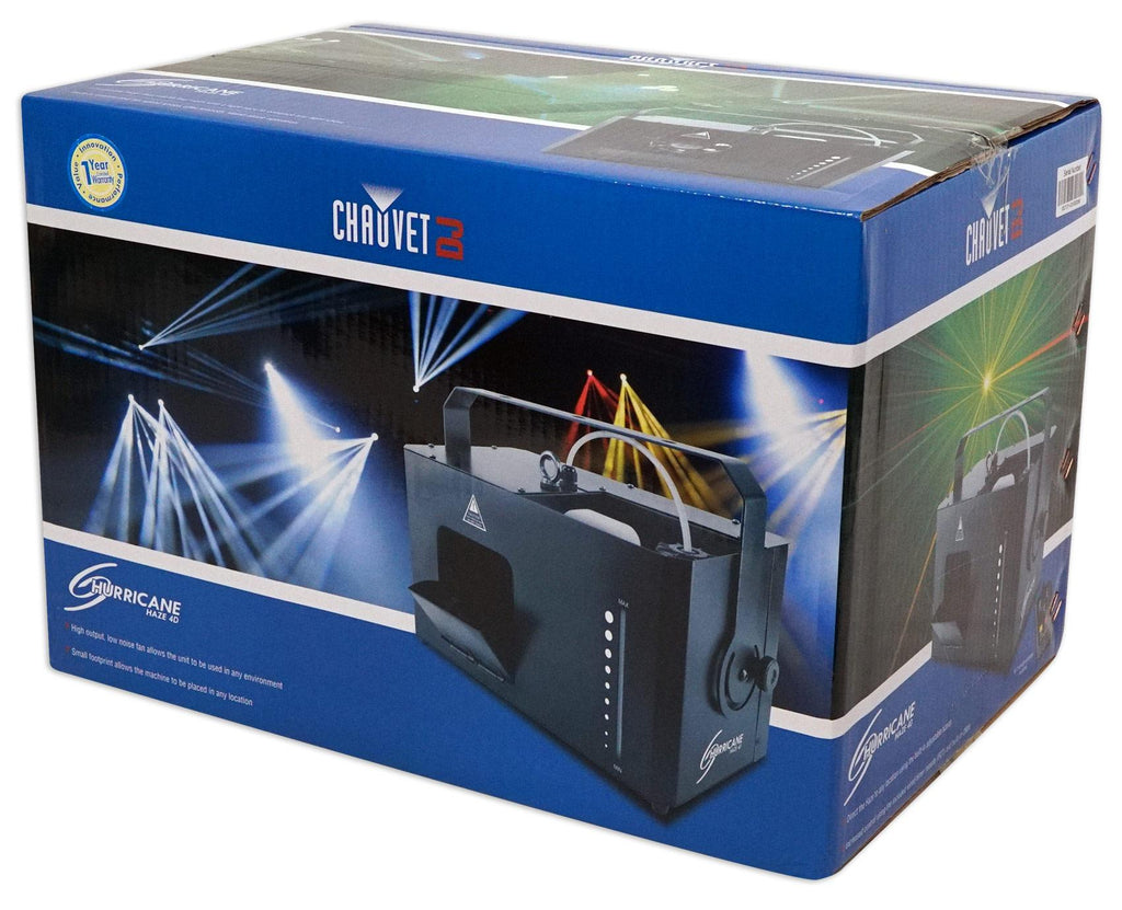Chauvet Hurricane Haze 4D DMX Water Based Hazer Machine w/Remote+DMX Controller
