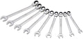 Urrea Ratcheting Combination Wrench Set - 9-Piece (1/4""-3/4"") Reversible Spline Drive Wrench Set with 5 Degree Swing Arc &amp; Fully Polished Nickel Chrome Finish - JLMC9R"