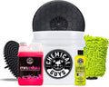 Chemical Guys CWS_402_64BK Car Wash Detailing Bucket, Mitt &amp; Accessories Bundle (6 Items) Featuring Mr. Pink Foaming Car Wash Soap, 64 fl oz (Half Gallon) - Works on Cars, Trucks, SUVs, RVs &amp; More