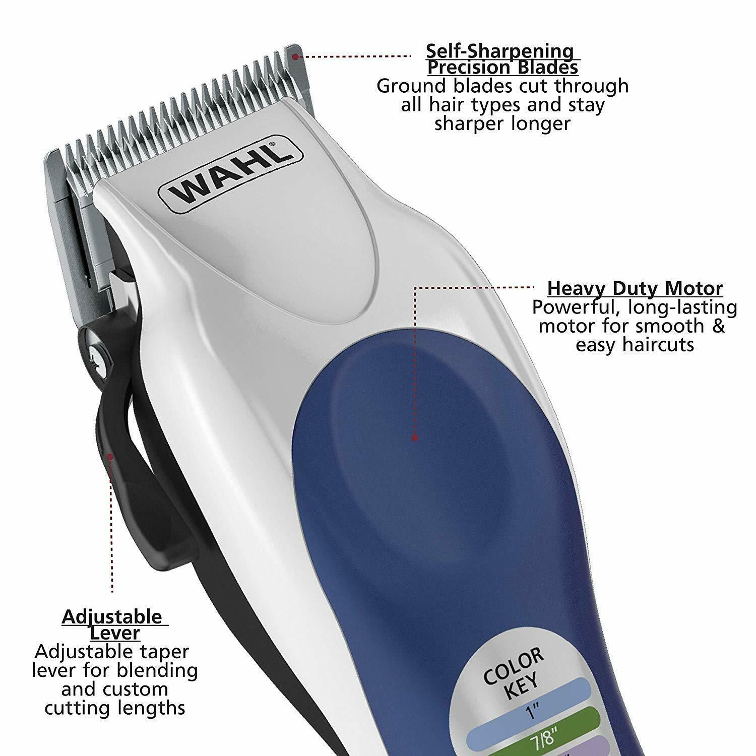 WAHL PRO CLIPPER Barber Haircut Color Trimmer Men Professional Hair Cutting Kit
