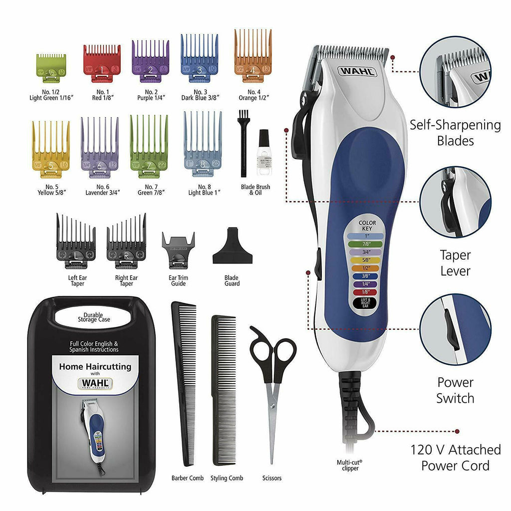 WAHL PRO CLIPPER Barber Haircut Color Trimmer Men Professional Hair Cutting Kit