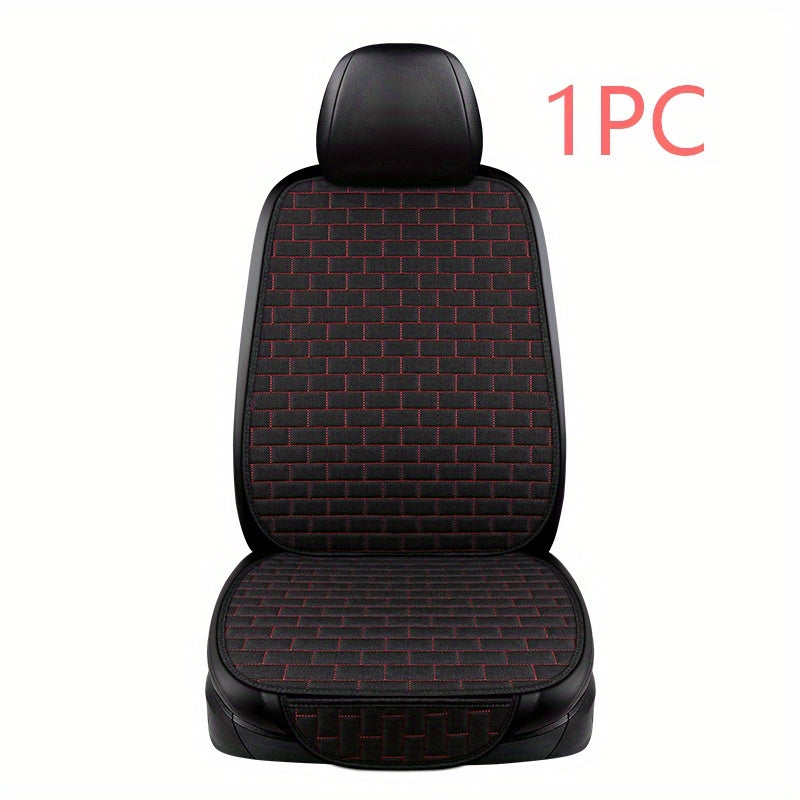 Car Seat Cover Front Set Choose Flax Car Seat Protector Cushion Linen Fabric Car Accessories Universal Size Car Seat Cushion