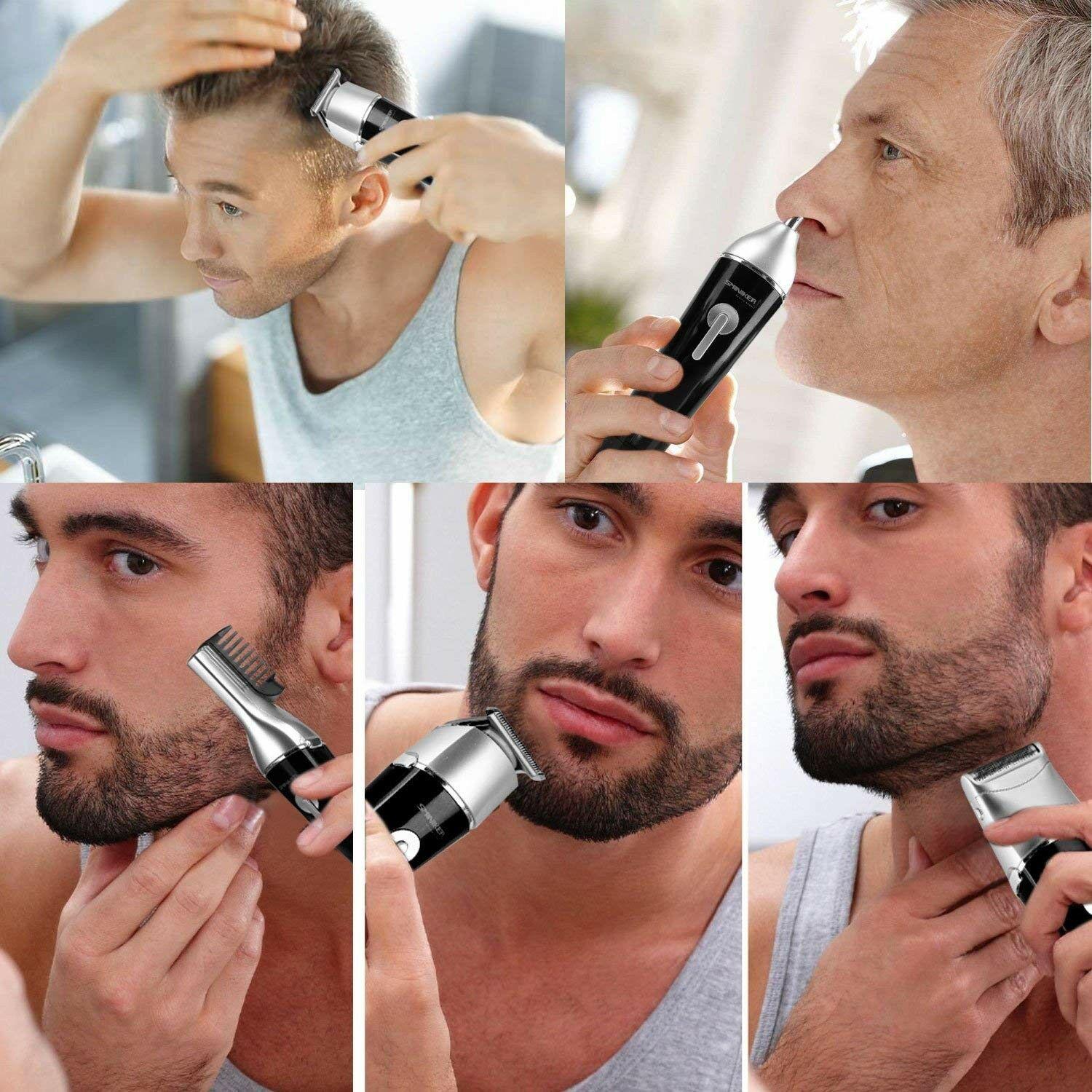 Man Men Grooming Kit 5 in 1 Waterproof Hair Clippers Beard Hombres Barba Cabello