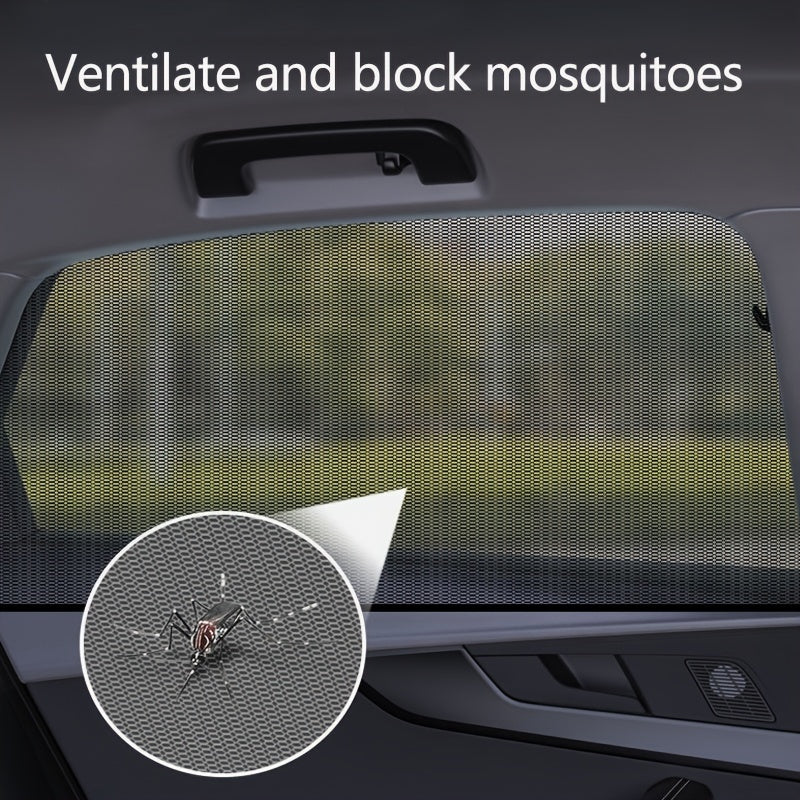 Upgraded Mosquito Prevention Car Window Sun Shade Cover Breathable Mesh Car  Side Window Shade Sunshade UV Protection Fit For Most Cars