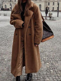 Fashion Soild Color Terry Coat Women