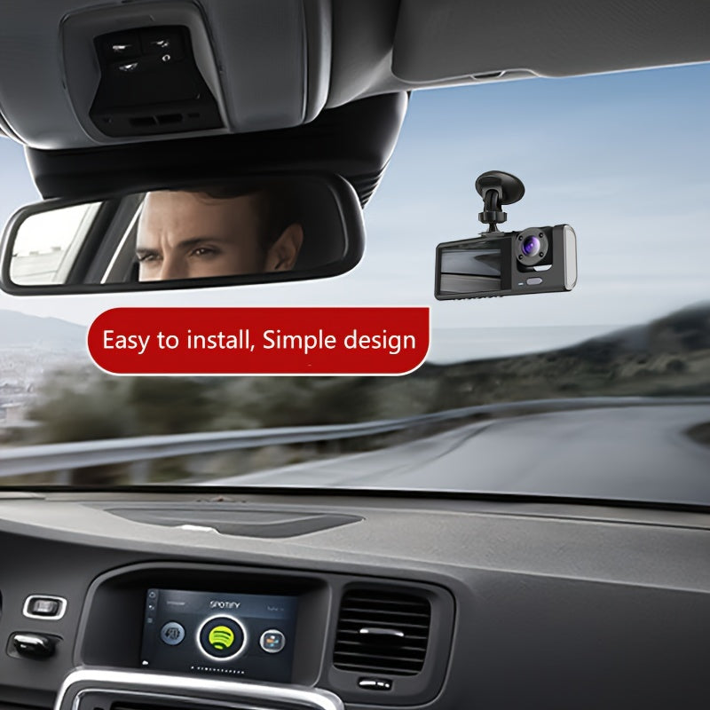 3 Lens Car Dashcm Car Camera Car Black Box 3 Camera Dash Cam Front,Inside,Rear,1080P