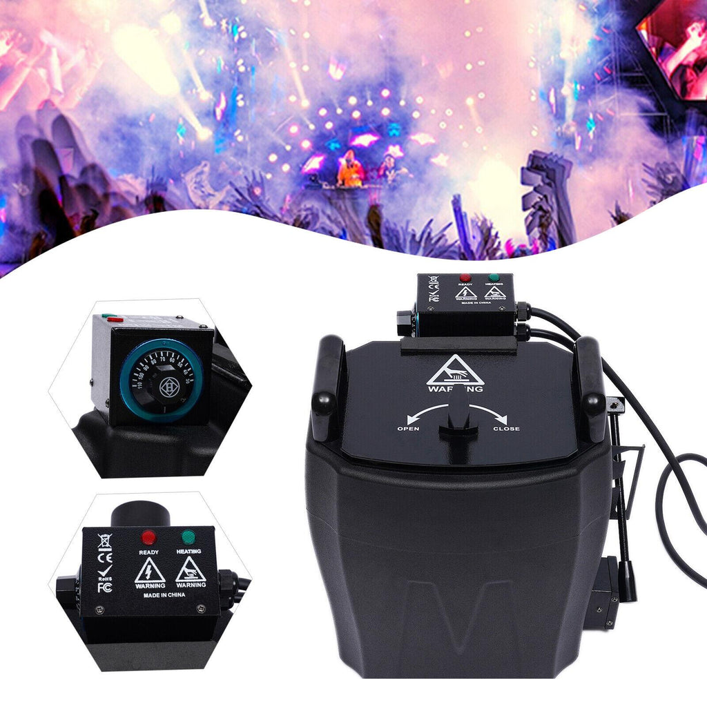 Dry Ice Machine DJ StaEffect Low Smoke Fog Machine for Wedding Party Black