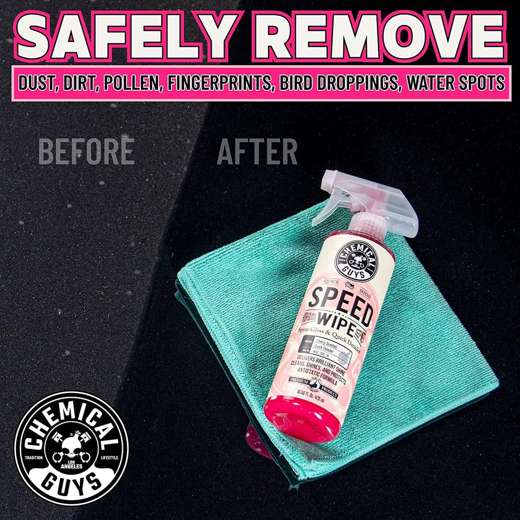 Chemical Guys CWS_402_64QDSW Car Wash &amp; Quick Detailer Bundle - Mr. Pink Foaming Car Wash Soap, 64 fl oz (Half Gallon) + Speed Wipe Sprayable Gloss &amp; Quick Detailer, 16 fl oz (2 Items)