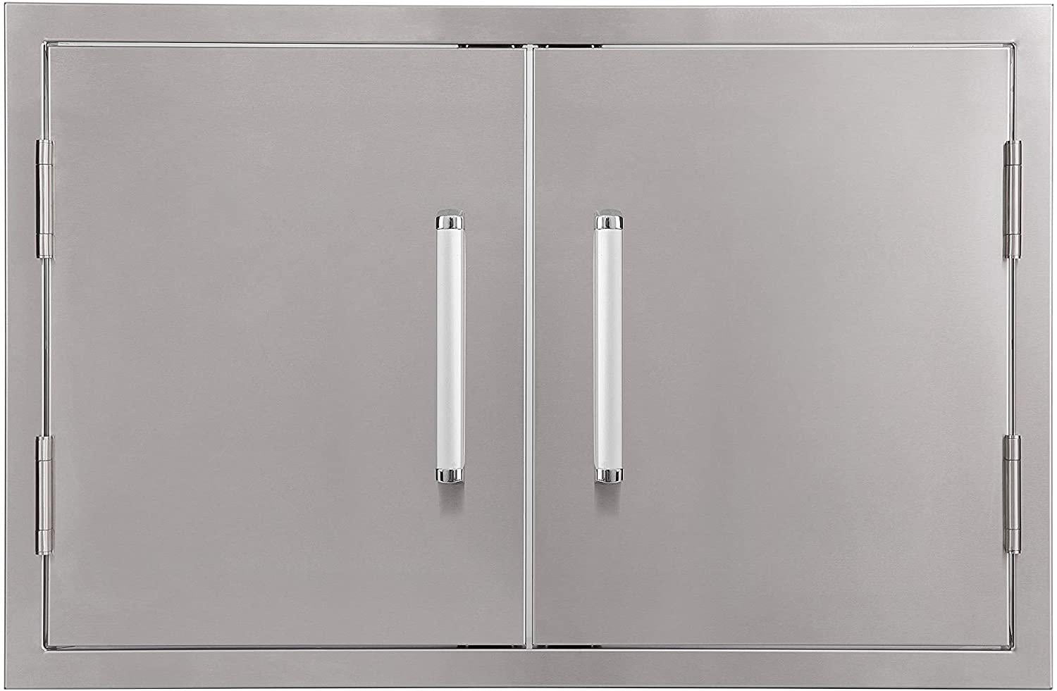 Outdoor Kitchen Double Access Door,33X22 Inch,304  Steel BBQ Gr