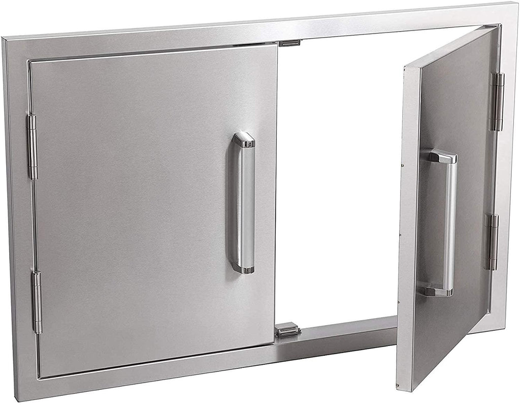 Outdoor Kitchen Double Access Door,33X22 Inch,304  Steel BBQ Gr