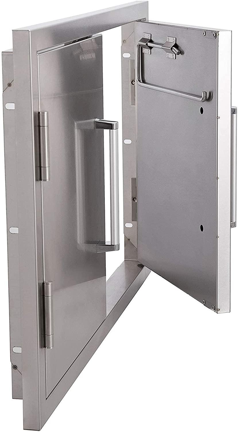 Outdoor Kitchen Double Access Door,33X22 Inch,304  Steel BBQ Gr