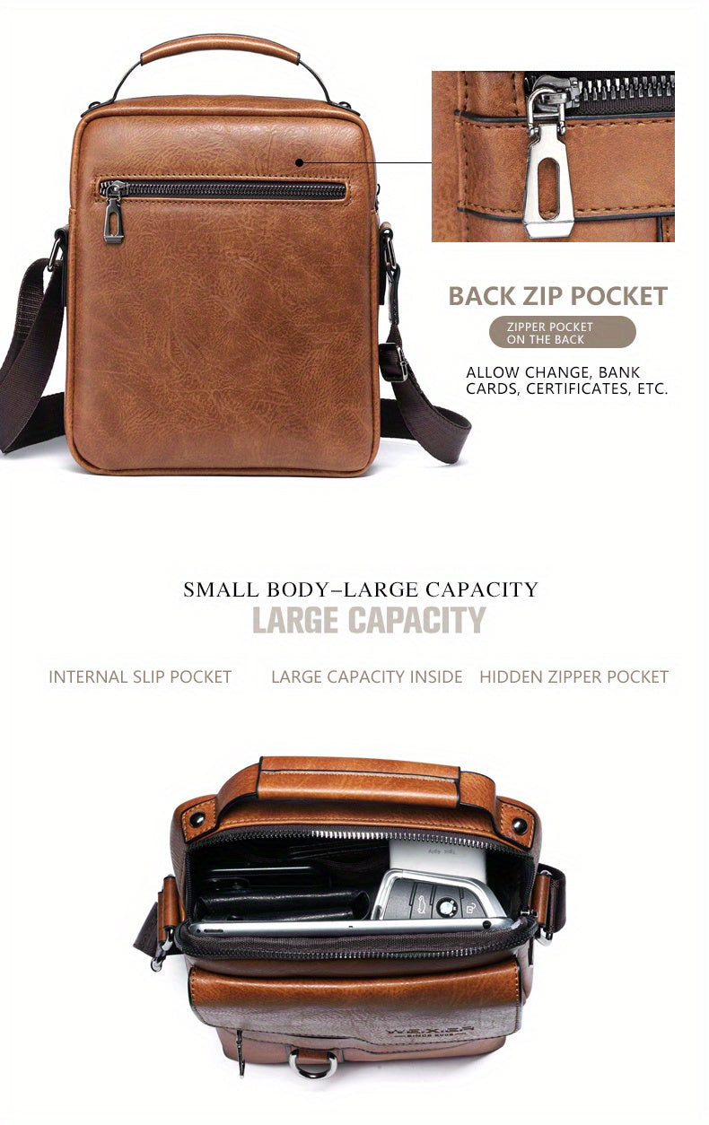 Crossbody Bag Women's Shoulder Bag  Leather Vertical Hand Business Women's Casual Leather Bag Satchel Bag For Women