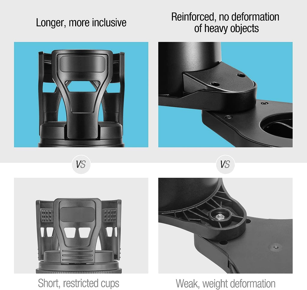 2 in 1 Large Car Cup Holder Extender Adapter THIS HILL with Adjustable Base&amp;Locking Function,All Purpose Cup Holder Expander for Car for Less Than 5.35" Large Bottles&amp;Drinks,2023 Upgraded