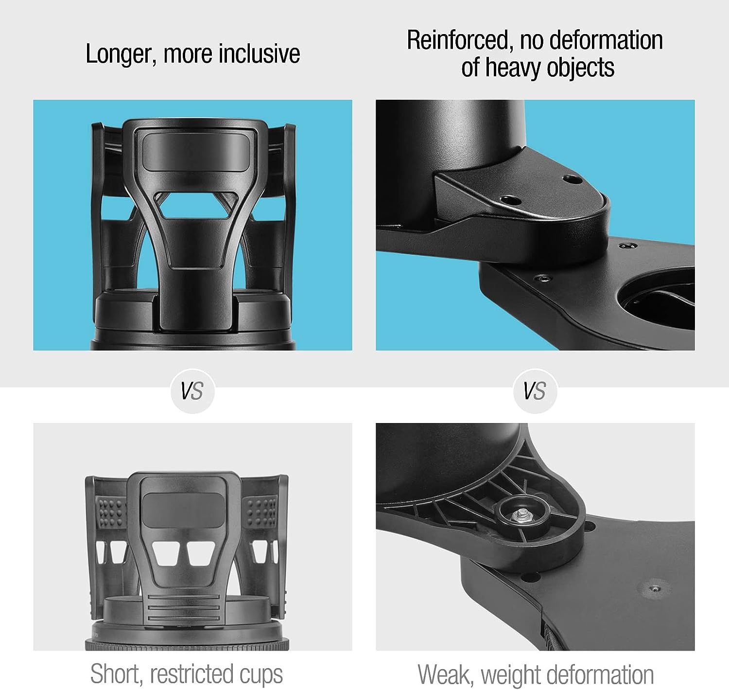 2 in 1 Large Car Cup Holder Extender Adapter THIS HILL with Adjustable Base&amp;Locking Function,All Purpose Cup Holder Expander for Car for Less Than 5.35" Large Bottles&amp;Drinks,2023 Upgraded