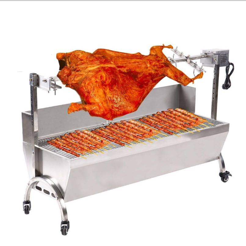 25W LarRoaster Spit Rotisserie BBQ Grill Whole Lamb Chicken Pig Lamb 4 Rubber