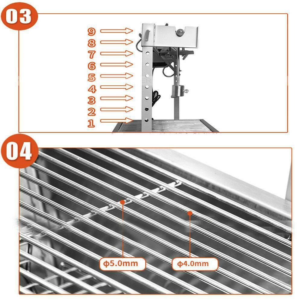 25W LarRoaster Spit Rotisserie BBQ Grill Whole Lamb Chicken Pig Lamb 4 Rubber
