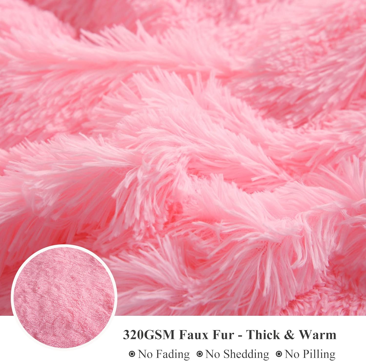 XeGe Plush Shaggy Duvet Cover, Luxury Ultra Soft Crystal Velvet Fuzzy Bedding 1PC(1 Faux Fur Duvet Cover), Fluffy Furry Comforter Cover with Zipper Closure(Queen, Light Pink)