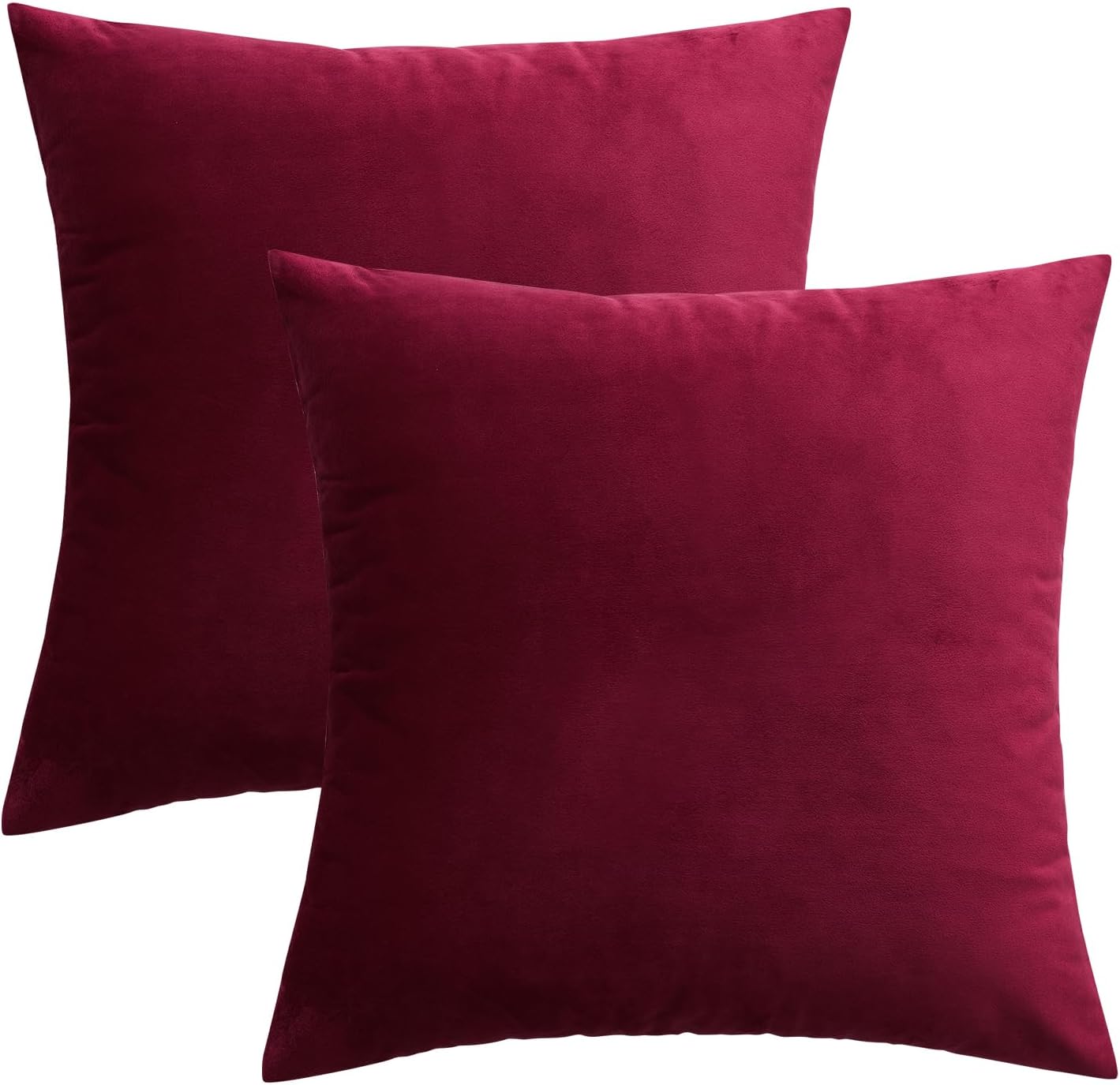 MIULEE Pack of 2 Christmas Velvet Soft Solid Decorative Square Throw Pillow Covers Set Cushion Cases Pillowcases for Sofa Bedroom Couch Car18 x 18 Inch 45 x 45 Cm