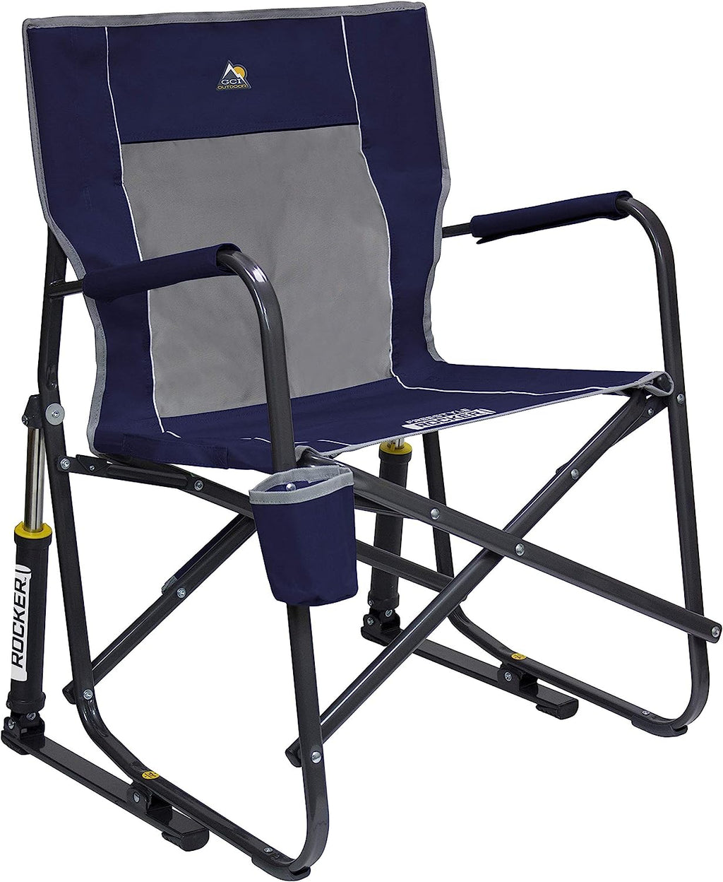 GCI Outdoor Freestyle Rocker Portable Rocking Chair &amp; Outdoor Camping Chair, Indigo Blue