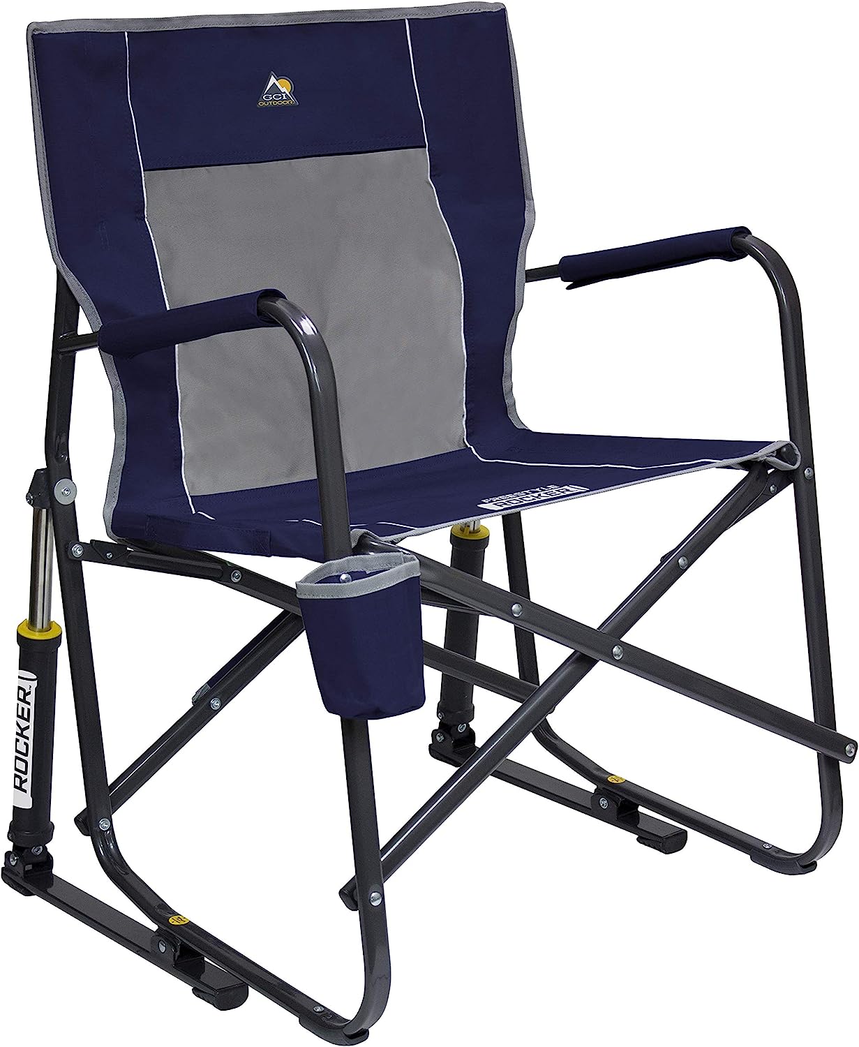 GCI Outdoor Freestyle Rocker Portable Rocking Chair &amp; Outdoor Camping Chair, Indigo Blue