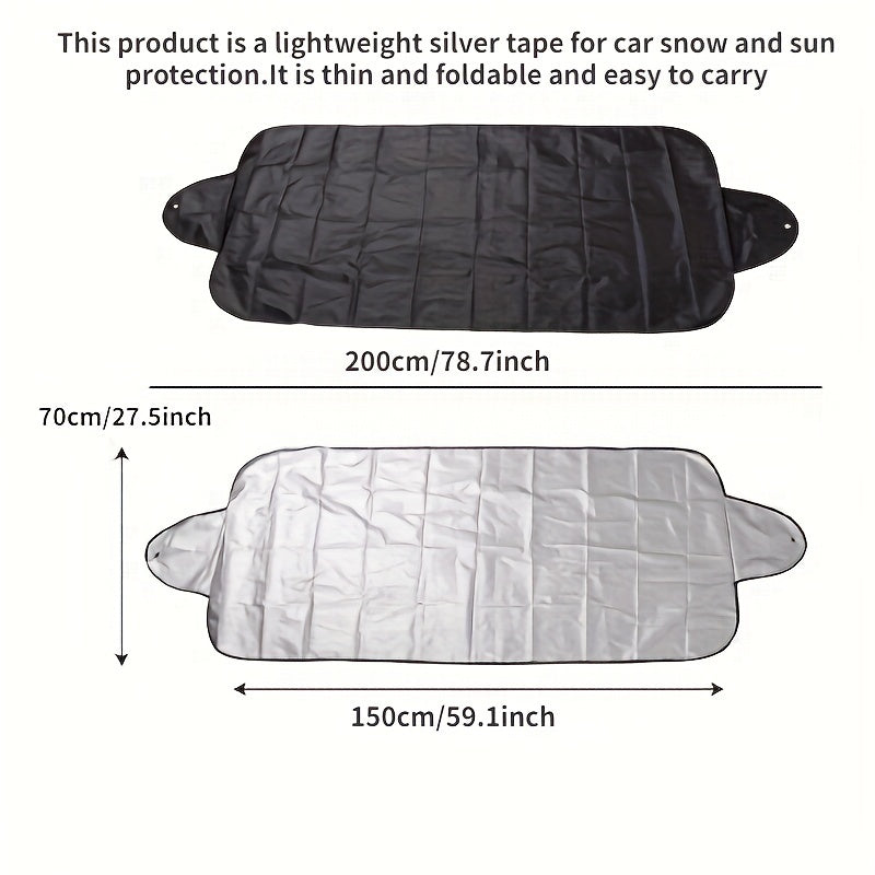 1pc Keep Your Car Protected From Snow And Sun With Our Foldable Windshield Cover
