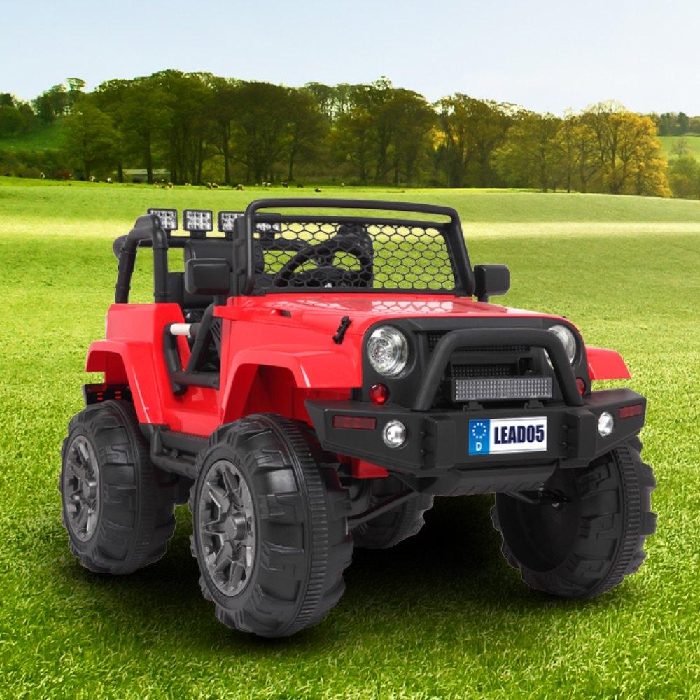 Zimtown 12V Ride On Car Kids Electric Battry Powered w/ Remote Control, 3 Speeds, LED Lights, MP3 - Red