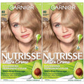 Garnier Hair Color Nutrisse Nourishing Creme, 82 Champagne Blonde (Champagne Fizz) Permanent Hair Dye, 2 Count (Packaging May Vary)