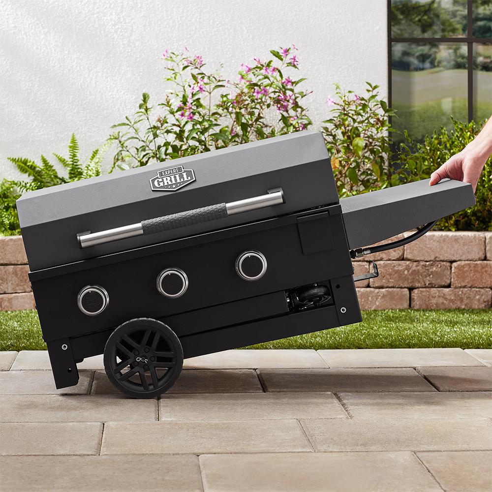 Grill CooBBQ Outdoor 28"  Portable Propane Flat Cook Top Burner Gas Griddle