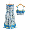 printed top and pants