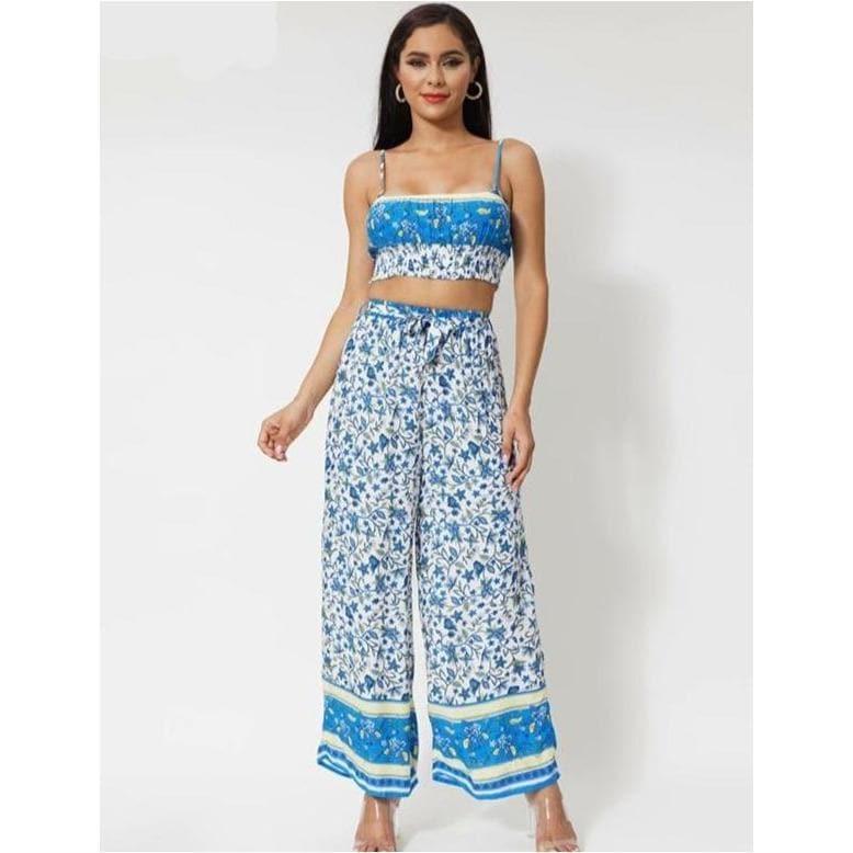 printed top and pants